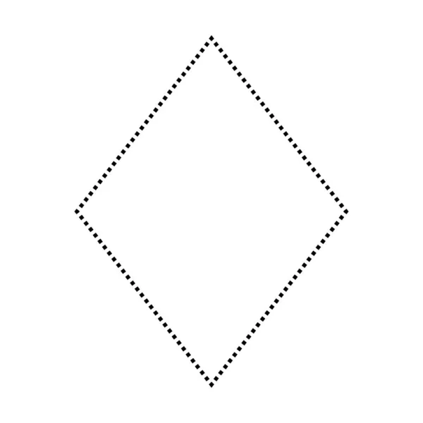 Símbolo Losango Ícone Vetorial Forma Pontilhada Para Design Gráfico Criativo — Vetor de Stock