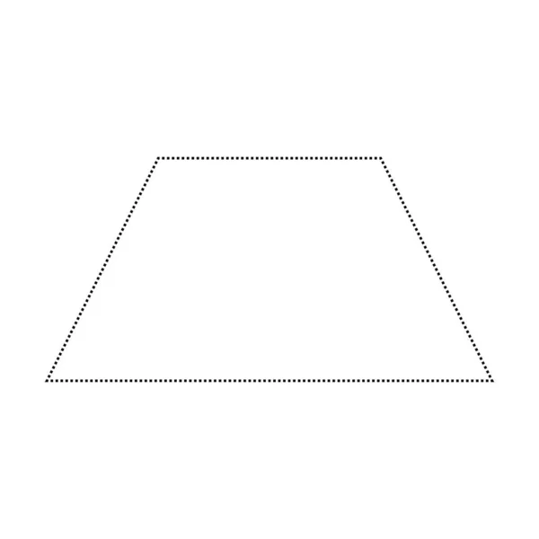 Trapezoide Forma Trapecio Símbolo Punteado Icono Vectorial Para Diseño Gráfico — Archivo Imágenes Vectoriales