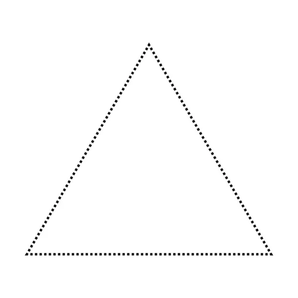 Dreiecksform Gepunktetes Symbol Vektor Symbol Für Kreatives Grafikdesign Element Einer — Stockvektor