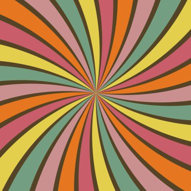 Güneş patlaması vektörü arka plan soyut yaz retro deseni kıvrımlı çizgiler kumaş, doku, tekstil ve dijital kağıt ve baskı materyalleri için duvar kağıdı çizimi.