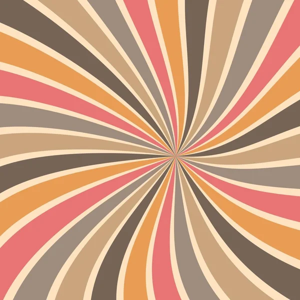 Sunburst Vector Fondo Abstracto Verano Patrón Retro Curvo Rayas Espiral — Archivo Imágenes Vectoriales