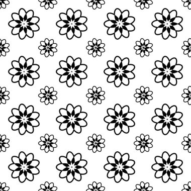 Kusursuz çiçek desenli vektör şekil karalama bitkisi soyut doku dijital kağıt ve yazdırma materyalleri için arkaplan çizimi.