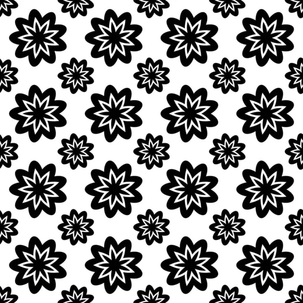 Patrón Floral Inconsútil Vector Flor Forma Garabato Planta Textura Abstracta — Archivo Imágenes Vectoriales