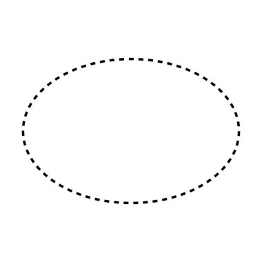 Elips sembolü resim çiziminde yaratıcı grafik tasarımı için kesik biçim vektör simgesi ui ögesi