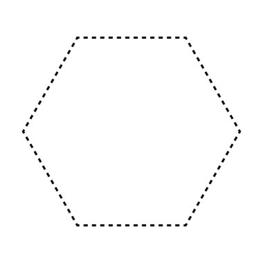 Piktogram illüstrasyonunda yaratıcı grafik tasarımı için altıgen biçimli sembol vektör simgesi