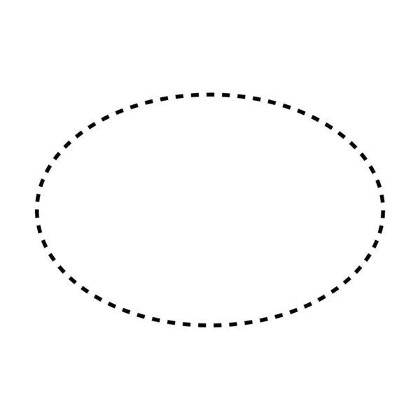 Symbol Ellipse Pęknięty Kształt Wektor Ikona Kreatywny Projekt Graficzny Element — Wektor stockowy