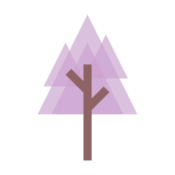 Tree Icon Vector Triangle Geometric Symbol Nature Ecology Environment Flat — Stockový vektor