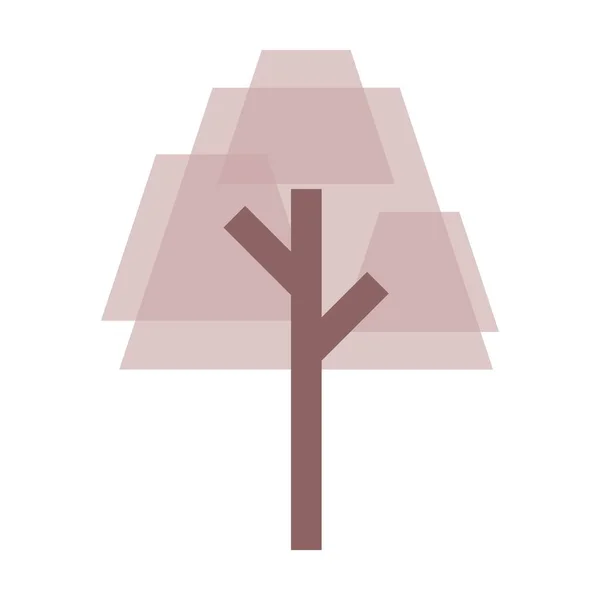 Tree Icon Vector Trapezoid Geometric Symbol Nature Ecology Environment Flat — Stockový vektor
