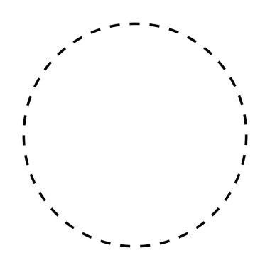 Daire şeklindeki benekli ikon vektör geometri sembolü düz renk resimli resimdeki yaratıcı grafik tasarım ögesi için