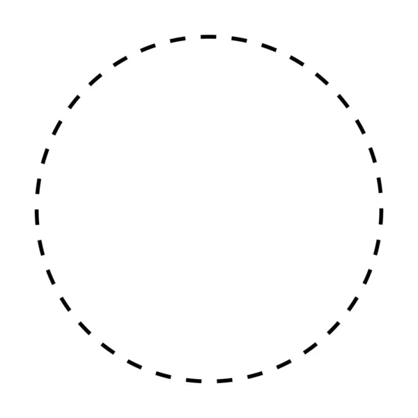 Forme Cercle Icône Pointillée Symbole Géométrie Vectorielle Pour Élément Conception — Image vectorielle