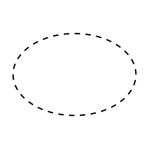 Ellipse Symbole Pointillé Forme Vectorielle Icône Pour Conception Graphique Créative — Image vectorielle