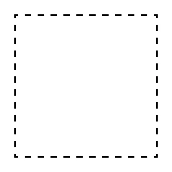 Quadratische Form Gestrichelt Symbol Vektor Symbol Für Kreative Grafische Gestaltung — Stockvektor