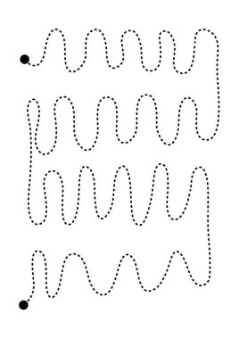 Prewriting tracing lines and curve shapes element for preschool, kindergarten and Montessori kids activities in vector illustration