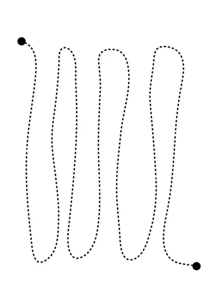 Prewriting Tracing Lines Curve Shapes Element Prechool Νηπιαγωγείο Και Montessori — Διανυσματικό Αρχείο