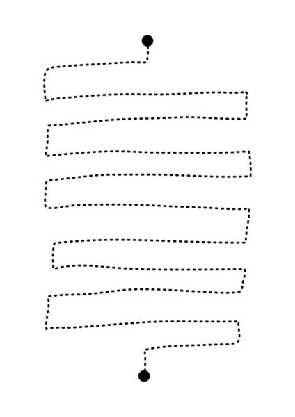 Prewriting Tracing Lines Curve Shapes Element Preschool Kindergarten Montessori Kids — Stok Vektör