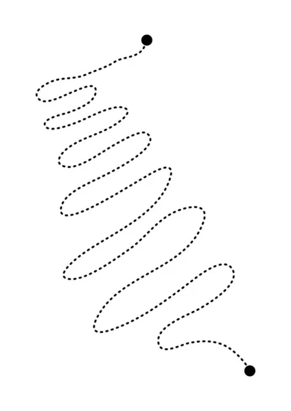 Prewriting Tracing Lines Curve Shapes Element Preschool Kindergarten Montessori Kids — Stockvektor