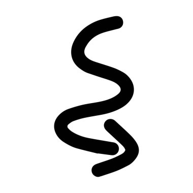 Arrow symbol hand drawn icon vector for web and application in a flat color glyph pictogram illustratio