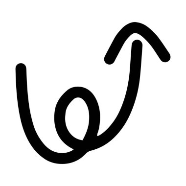 Arrow symbol hand drawn icon vector for web and application in a flat color glyph pictogram illustratio