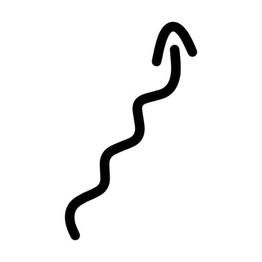 Arrow symbol hand drawn icon vector for web and application in a flat color glyph pictogram illustratio