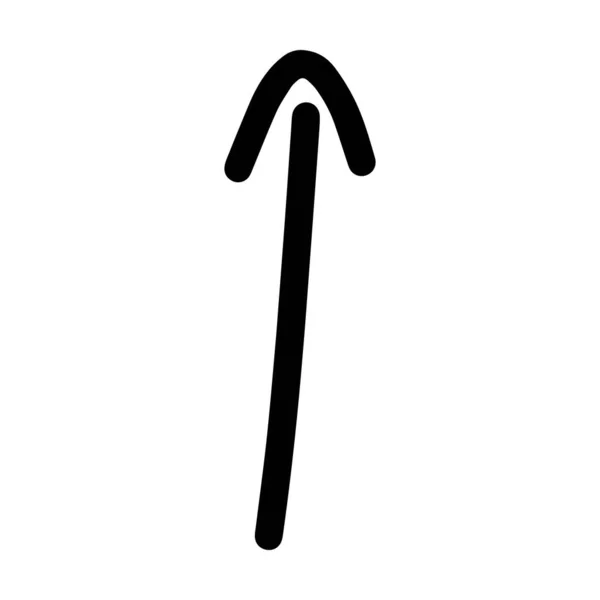 Arrow Symbol Hand Drawn Icon Vector Web Application Flat Color — 图库矢量图片