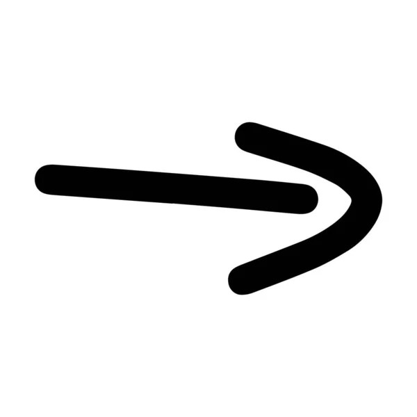 Arrow Symbol Hand Drawn Icon Vector Web Application Flat Color — Image vectorielle