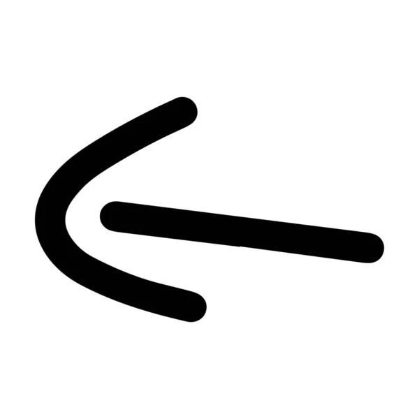 Arrow Symbol Hand Drawn Icon Vector Web Application Flat Color — Stock vektor