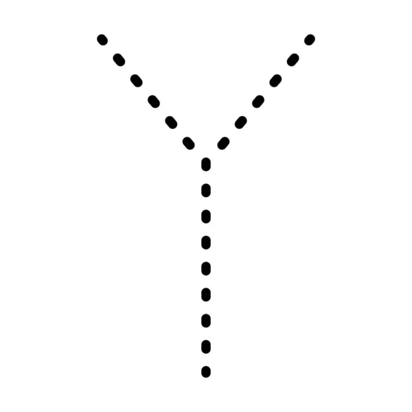 Tracer Lettre Alphabet Préécriture Pointillé Élément Ligne Pour Maternelle Préscolaire — Image vectorielle