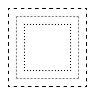 Anaokulu, anaokulu ve Montessori çocukları için vektör illüstrasyonunda ön yazım ve çizim faaliyetleri için kare çizgileri ögesi belirleniyor