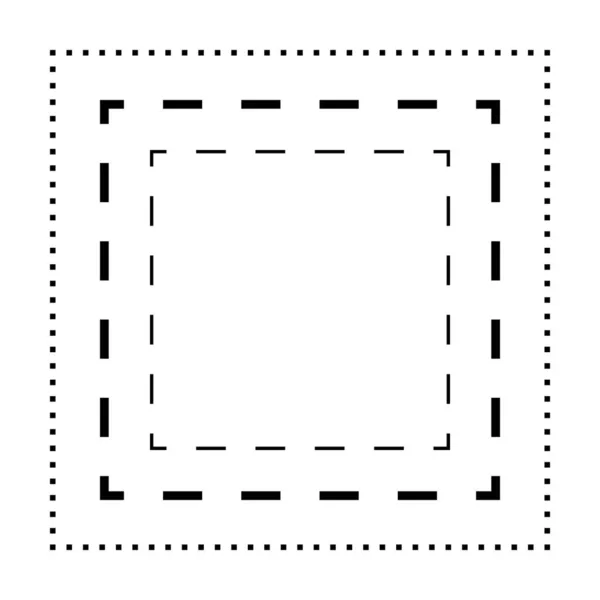 Tracing Vierkante Vorm Lijnen Element Voor Kleuterschool Kleuterschool Montessori Kinderen — Stockvector