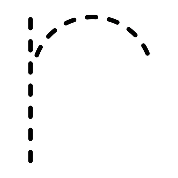 Tracer Alphabet Minuscule Petite Lettre Préécriture Pointillé Élément Ligne Pour — Image vectorielle