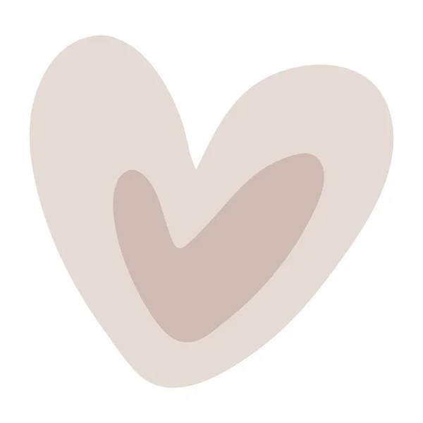 Abstrakcyjny Element Serca Ręcznie Rysowany Symbol Ikony Miłości Dla Romantycznej — Wektor stockowy