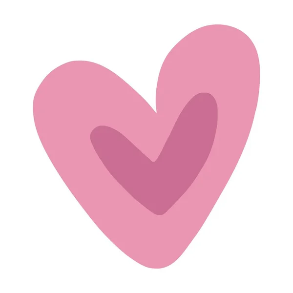 Abstrakcyjny Element Serca Ręcznie Rysowany Symbol Ikony Miłości Dla Romantycznej — Wektor stockowy