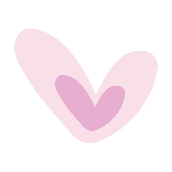 Abstrait Élément Coeur Dessiné Main Symbole Icône Amour Pour Romantique — Image vectorielle
