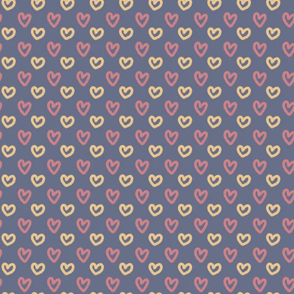 Hartvorm Naadloos Patroon Doodle Abstracte Achtergrond Illustratie Voor Digitale Print — Stockfoto