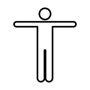 Kol ikonu erkek vektör adam kaldırılmış eller sembolü bir kabartma resim çiziminde