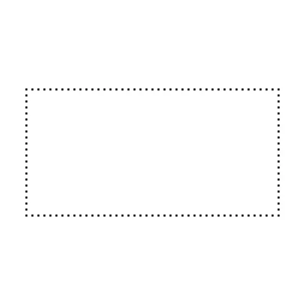 Rechteckige Form Gepunktetes Symbol Vektorsymbol Für Kreatives Grafikdesign Element Einer — Stockvektor