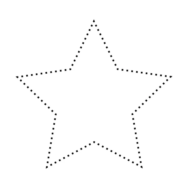 Sternform Gepunktetes Symbol Vektor Symbol Für Kreatives Grafikdesign Element Einer — Stockvektor