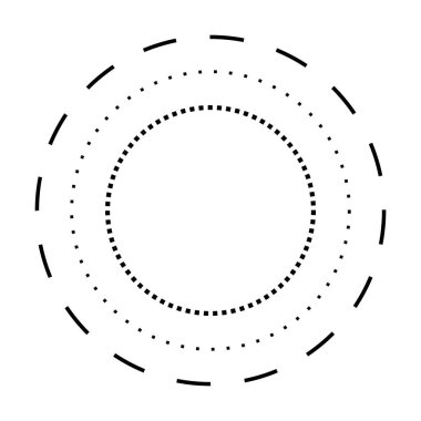Anaokulu, anaokulu ve Montessori çocukları için vektör illüstrasyonunda ön yazım ve çizim faaliyetleri için çember çizgileri ögesi izlenmesi