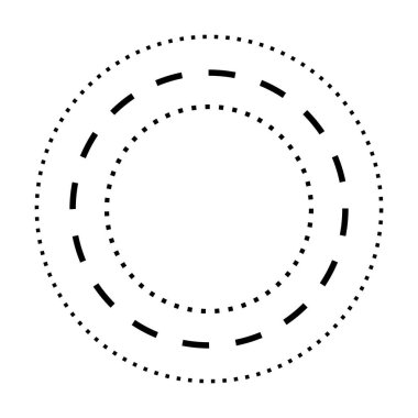 Anaokulu, anaokulu ve Montessori çocukları için vektör illüstrasyonunda ön yazım ve çizim faaliyetleri için çember çizgileri ögesi izlenmesi