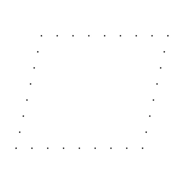 Symbole Parallélogramme Forme Pointillée Icône Vectorielle Pour Conception Graphique Créative — Image vectorielle
