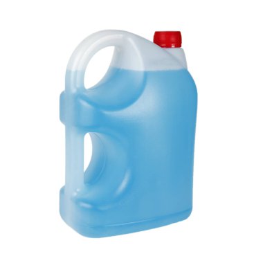 Mavi cam temizleme sıvısıyla, kış antifrizi araba yıkama makinesiyle..