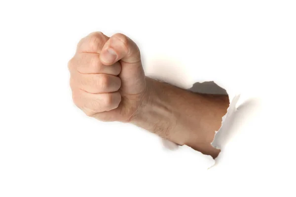 Fist Punches White Background Gesture Battle Aggression — ストック写真