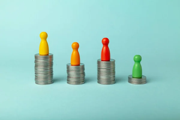 Różnica Wynagrodzeń Między Pracownikami Bogaty Biedny Biznesmen Nierówności Płacowe — Zdjęcie stockowe