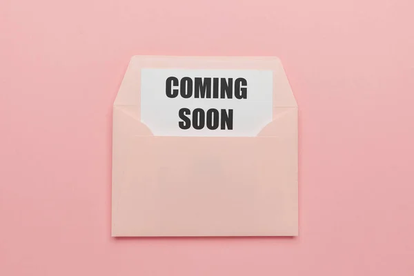 Bientôt Concept Courrier Envoi Lettres Avec Des Informations Publicitaires Sur — Photo