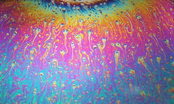 Bolla Sapone Multicolore Arcobaleno Sfondo Psichedelico Colori Liquidi Astratti Consistenza — Foto Stock