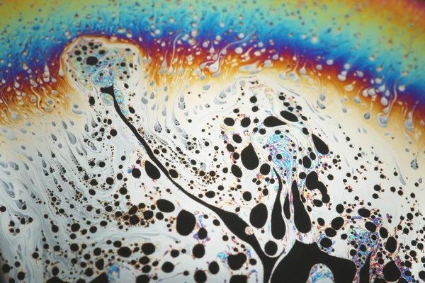 Bunte Regenbogen Seifenblase Psychedelischer Hintergrund Abstrakte Flüssige Farben Und Textur — Stockfoto