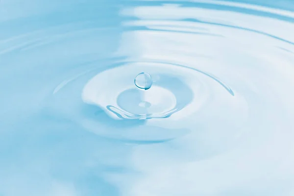Gota Água Respingo Fundo Pequeno Impacto Provoca Grandes Mudanças Ondulação — Fotografia de Stock