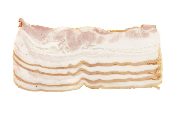 Tranches Bacon Porc Sur Fond Blanc — Photo