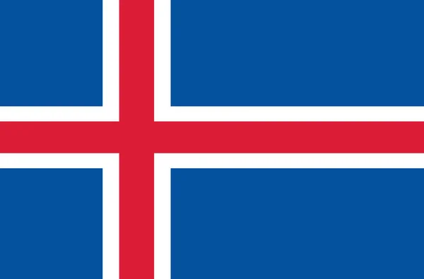 파란색 빨간색으로 표시된 아이슬란드의 — 스톡 벡터