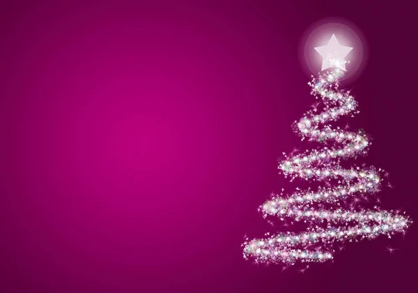 クリスマスツリーとピンクの背景 — ストック写真